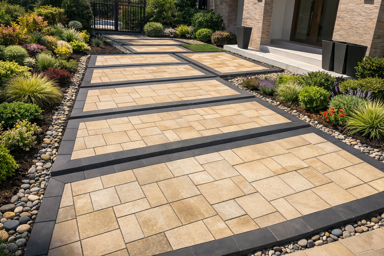 Segmented Modern Entry Walkway